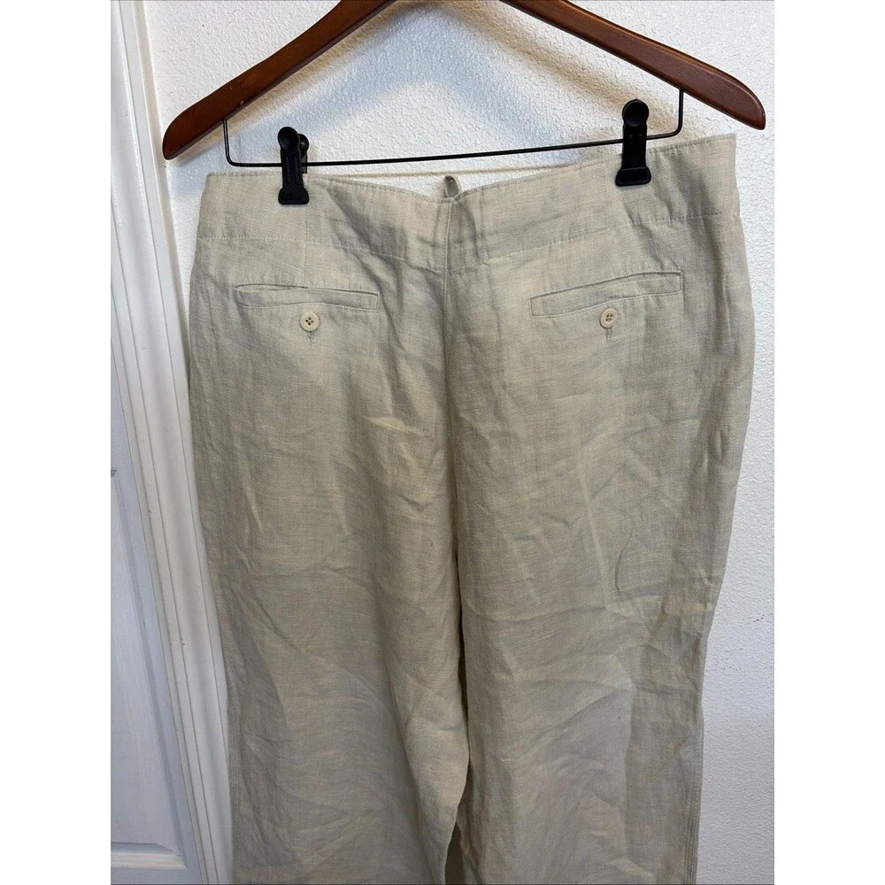 Island Company Mens Beachcomber Linen Pants Size Large Tan Beige Casual